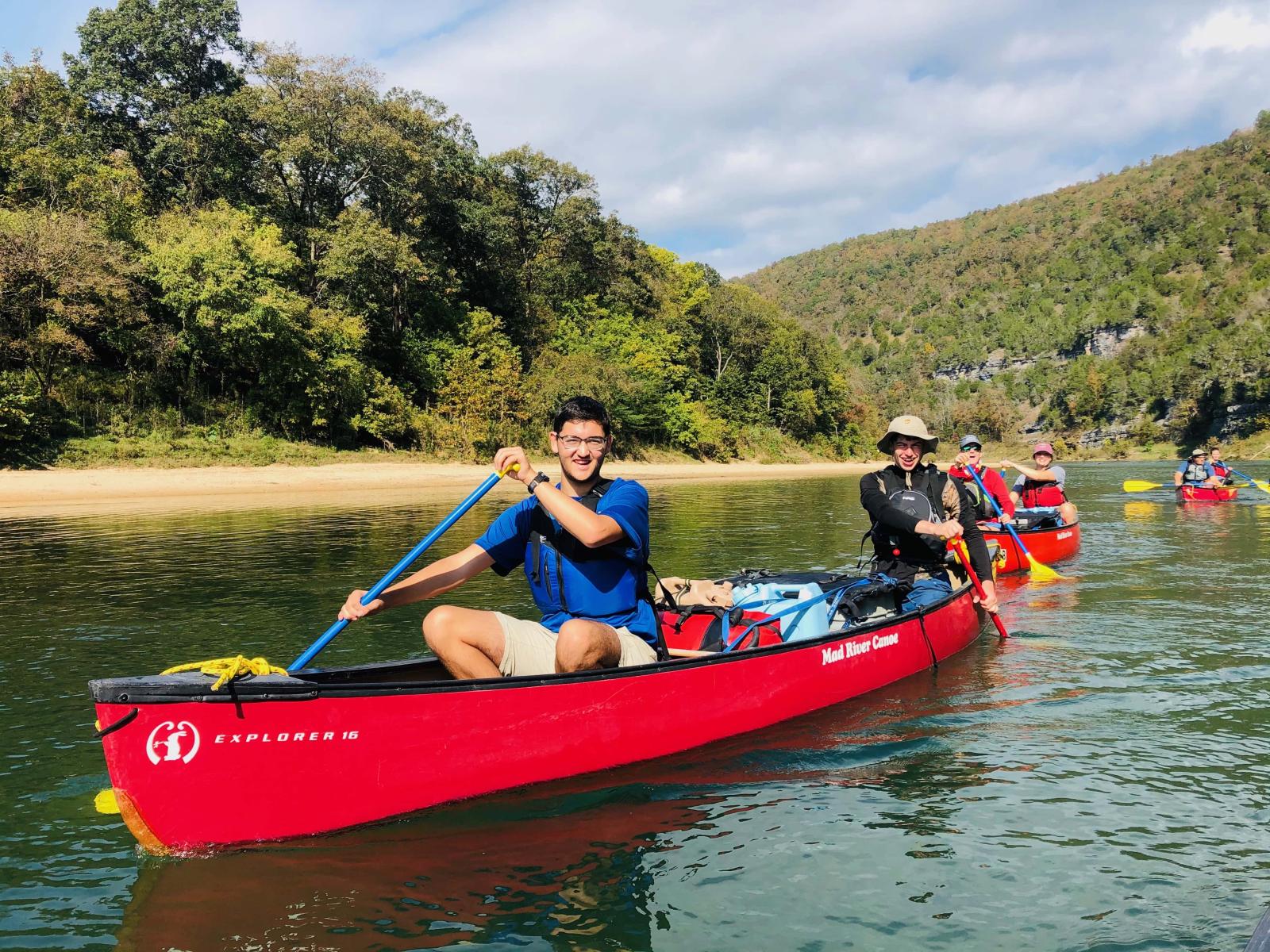 Adventure Trip canoes down the Buffalo River
