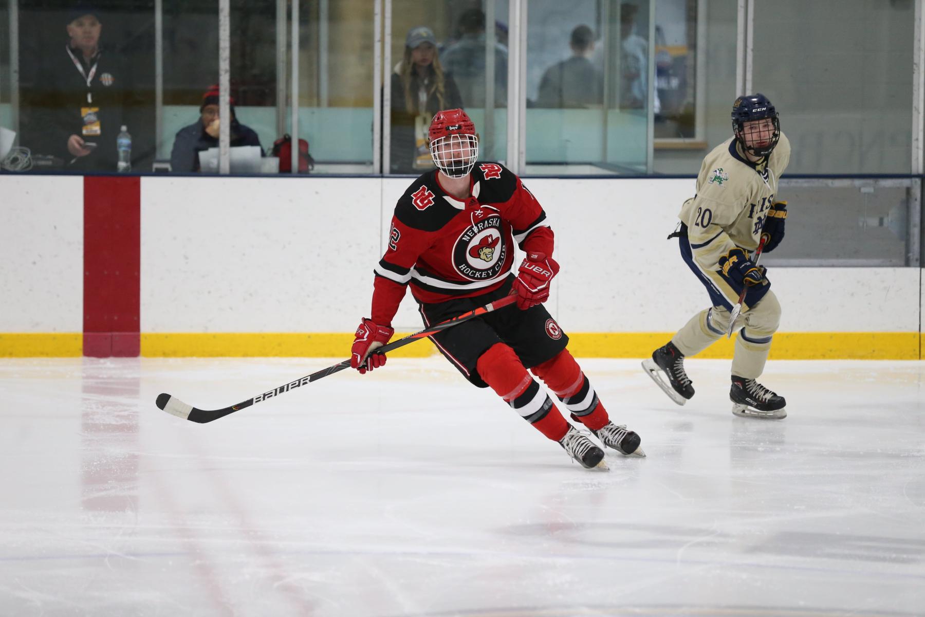 Members of the Men's Hockey sport club compete at regionals.