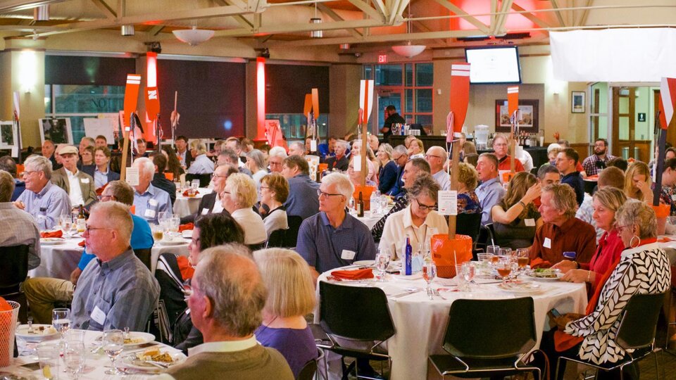 Donors attend an event at the Champions Club