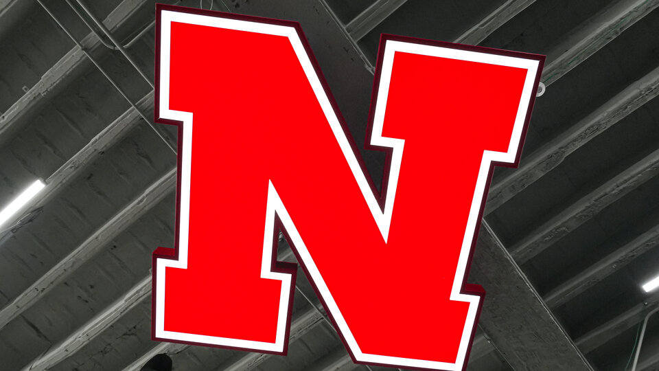 Nebraska N in the new weight room