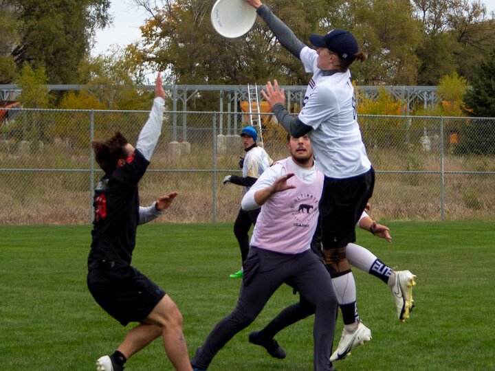 Players participate in an ultimate game at the Fleming Fields