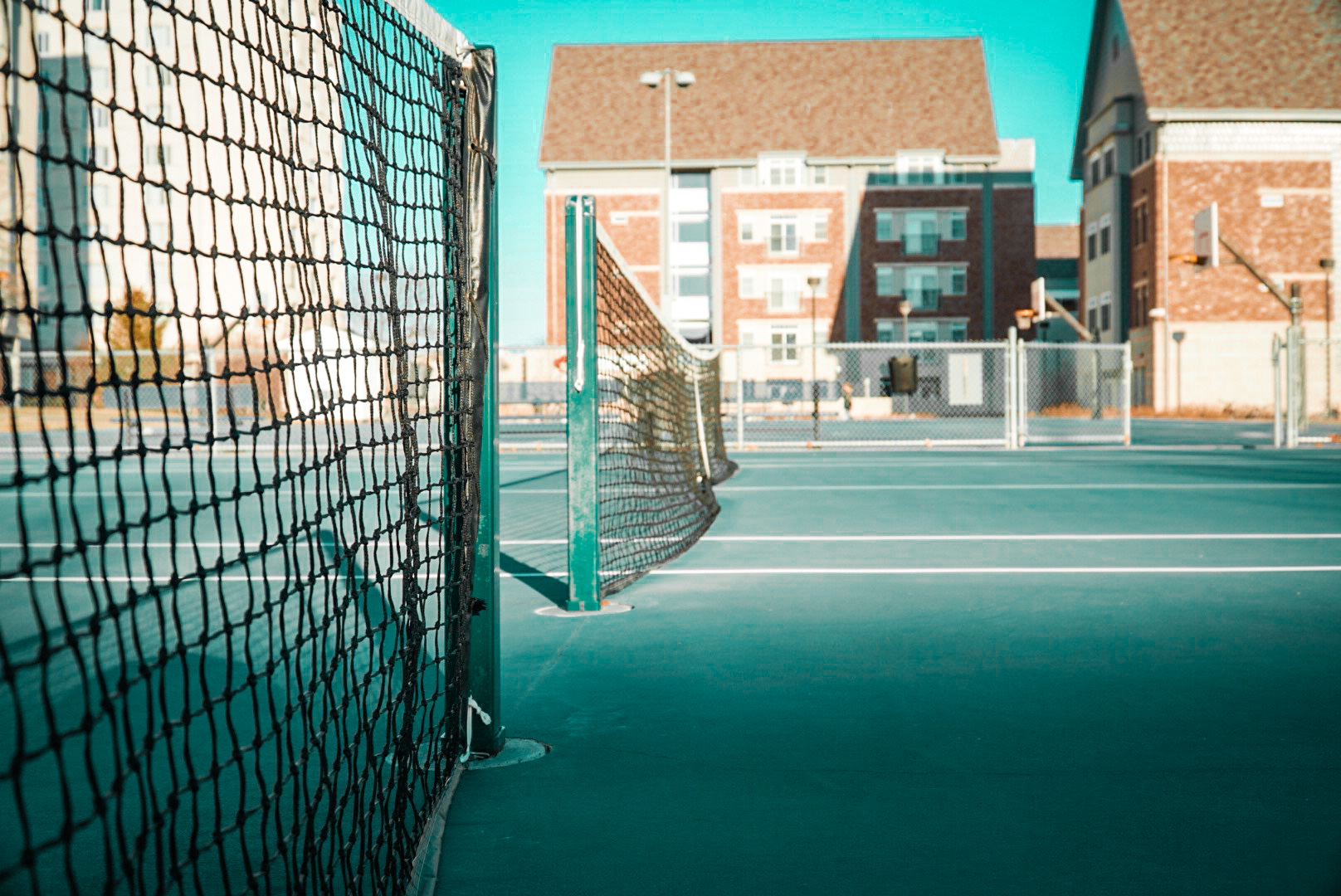 View of the tennis courts on 14th street.