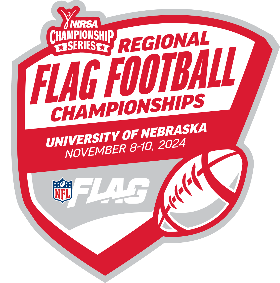 NIRSA Flag Football tournament at Nebraska logo